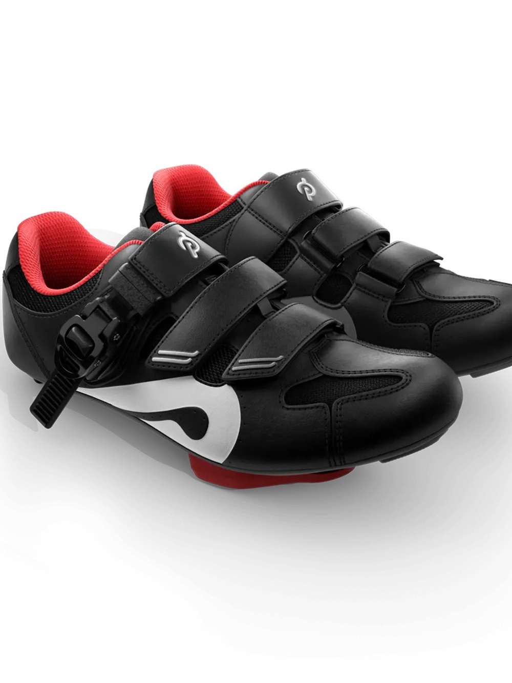 Peloton Size 39 US 8 Black Cycling Shoes with Red and White Accents Barely Used
